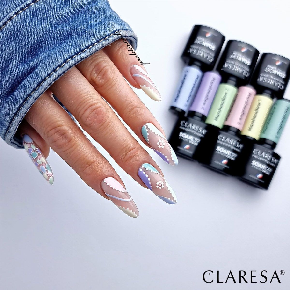 Claresa UV-LED-Gel-Nagellack, 5 ml, Marsh Mallow 4