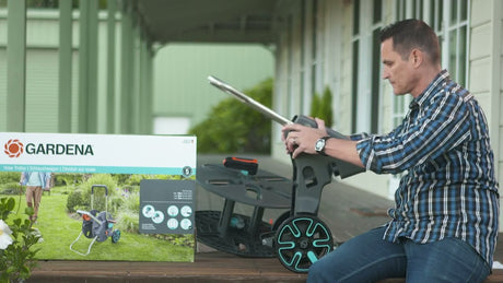 Gardena Schlauchwagen Aquaroll L Easy Metal (Grauorange, 18550-20)