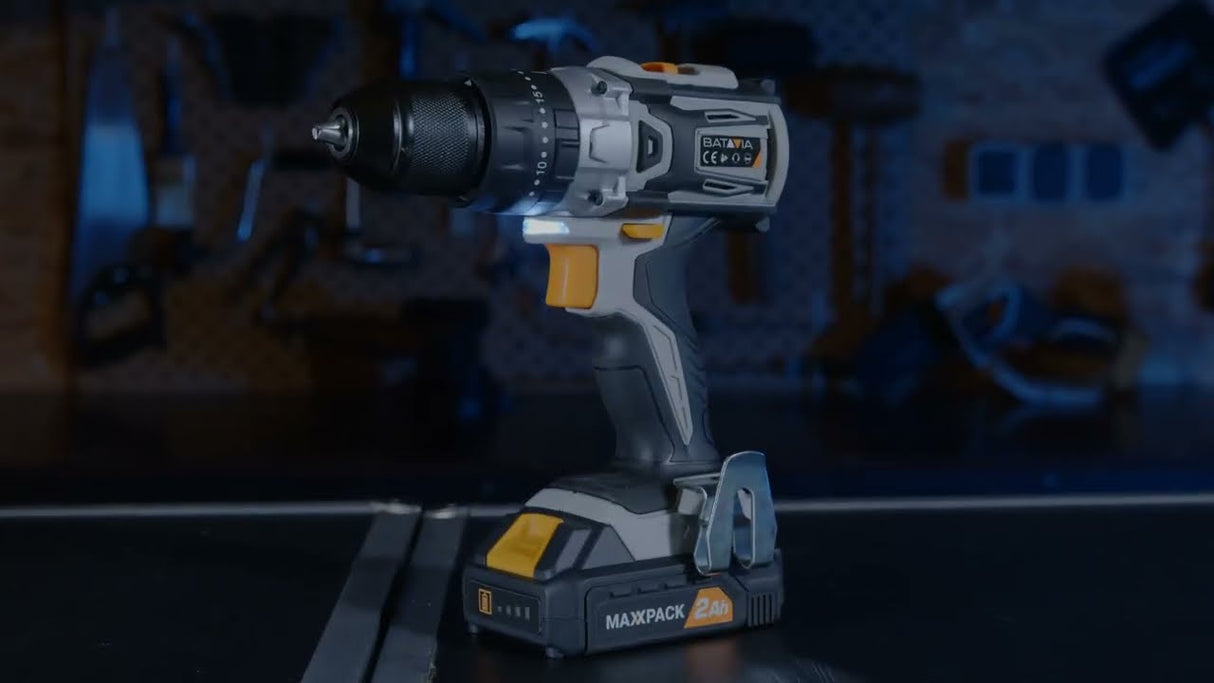 Batavia maxxpack 18V Akku-Schlagbohrschrauber 2Ah Akkuladegerät