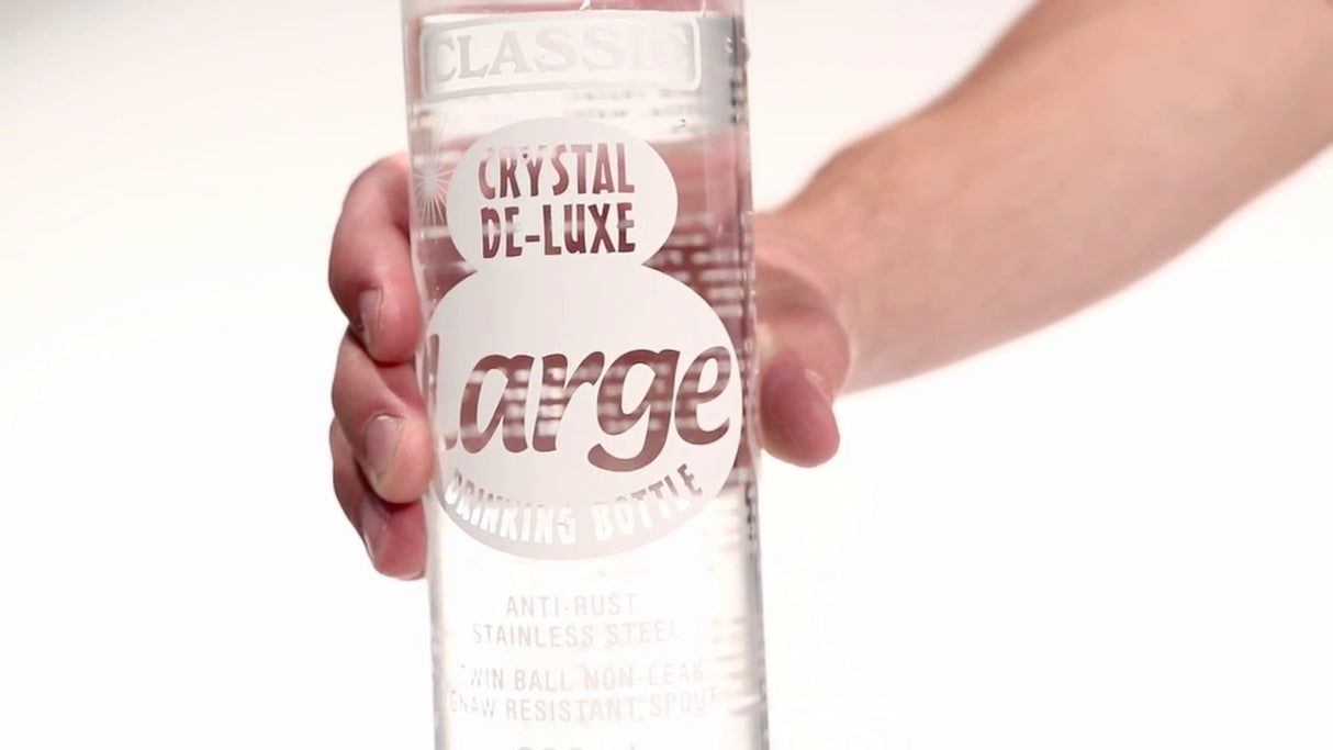 Klassische Trinkflasche aus Kunststoff mit Hase