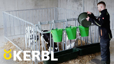Kerbl Produkte Kälbereimer mit Hygieneventil plus Sauger