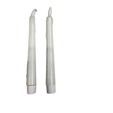 Kerzen mit magischer Flamme, LED-Dinner-Tropfen, 20 cm, weiß, 2er-Set