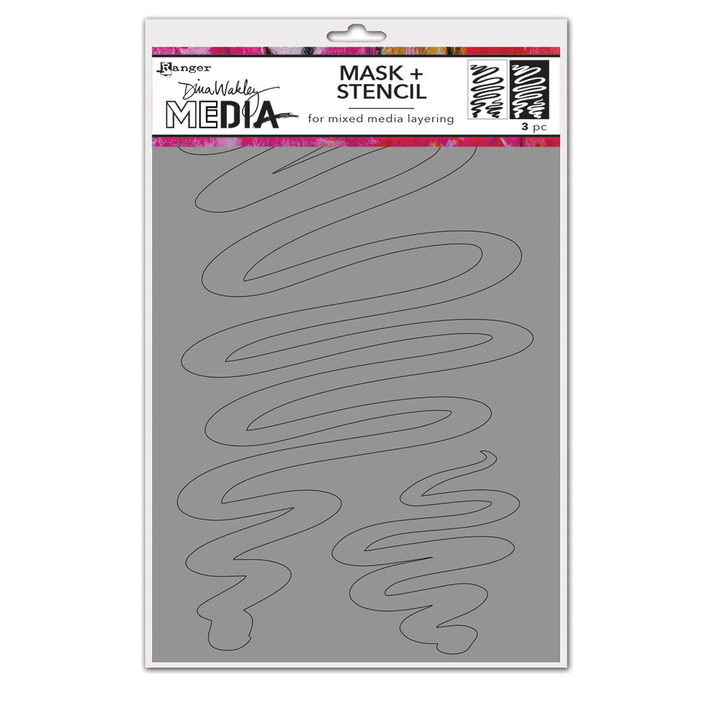 Ranger Ink Ranger • Dina Wakley Medienschablonen, mäandernde Masken