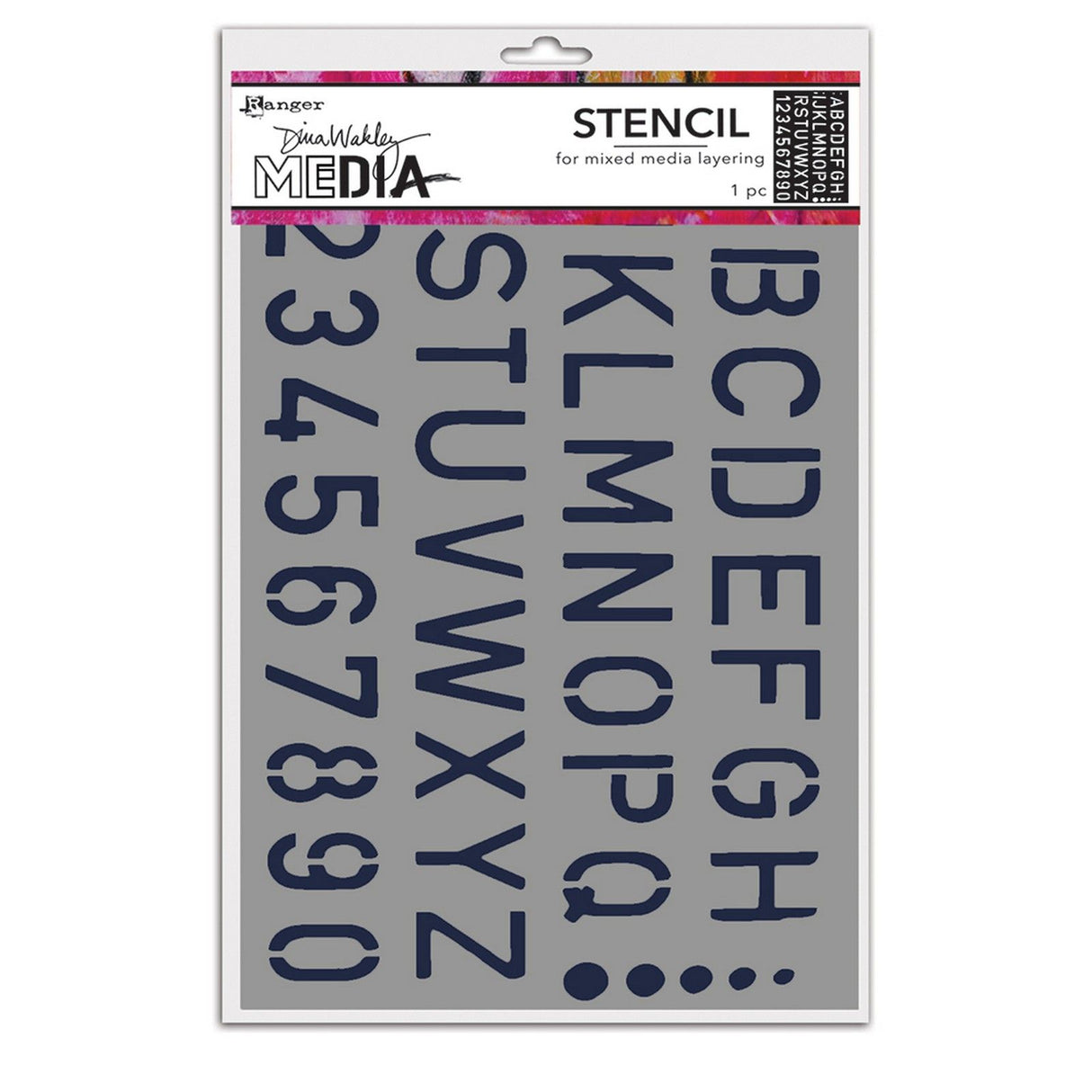 Ranger Ink Ranger • Dina Wakley Media Cling Schablone Schulstil Alpha