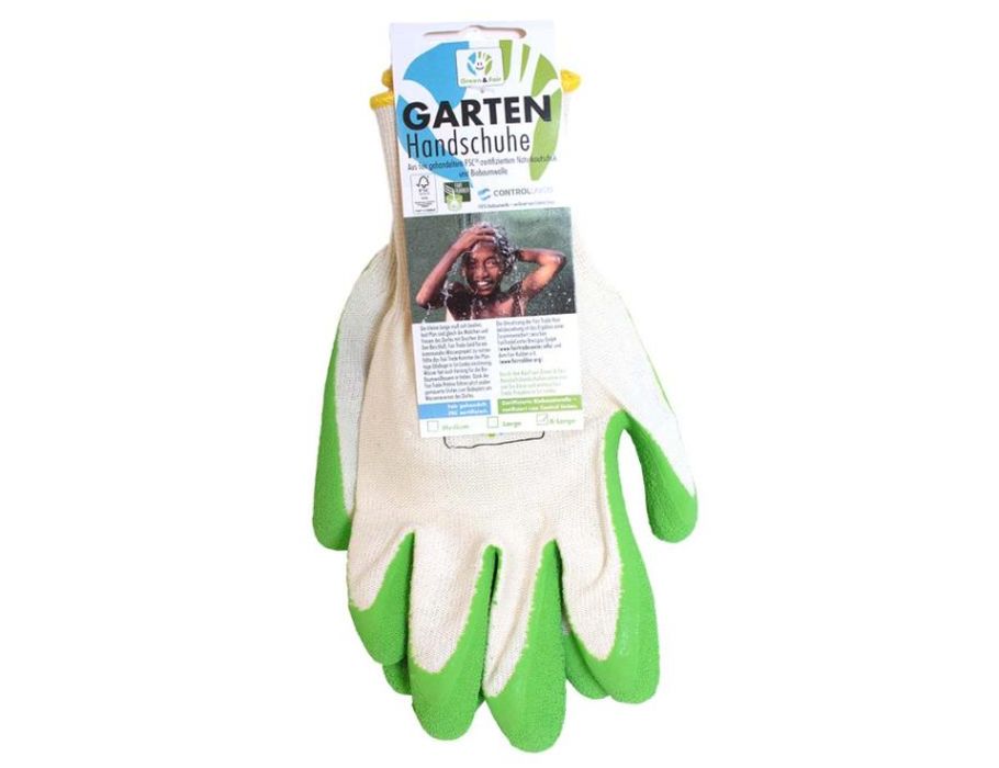 Grüner fairer Gartenhandschuh - XL -