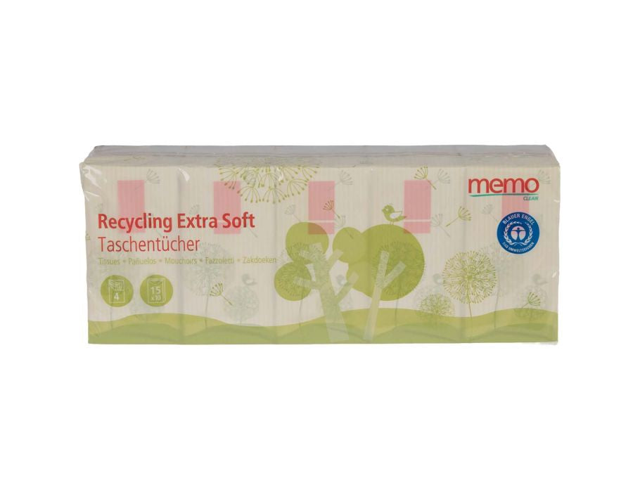 Memo-Taschentücher 4-lagig – 100 % recycelt