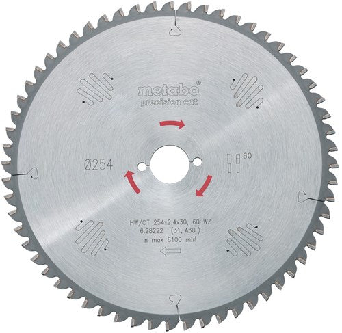 Metabo Zubehör Kreissägeblatt HW CT ø 220x30, 36 WZ - 628042000