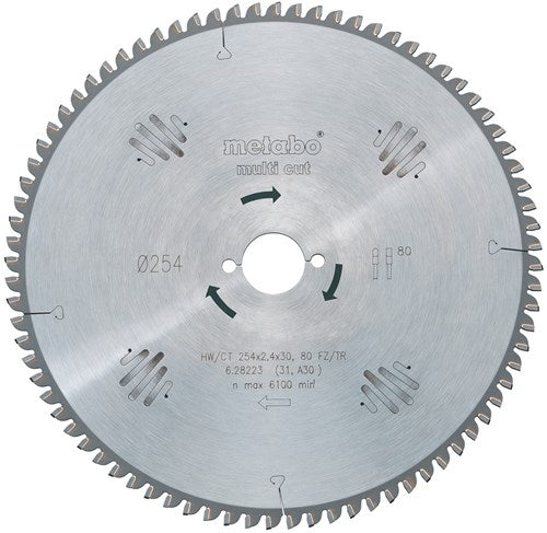 Metabo Zubehör Kreissägeblatt HW CT ø 254x30,80 FZ TZ - 628223000