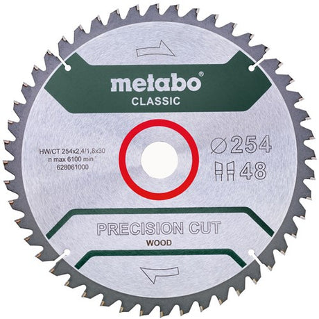 Metabo accessoires metabo cirkelzaagblad | hw ct 254 x 2,4 x 30 48 wz | 628061 - 628061000