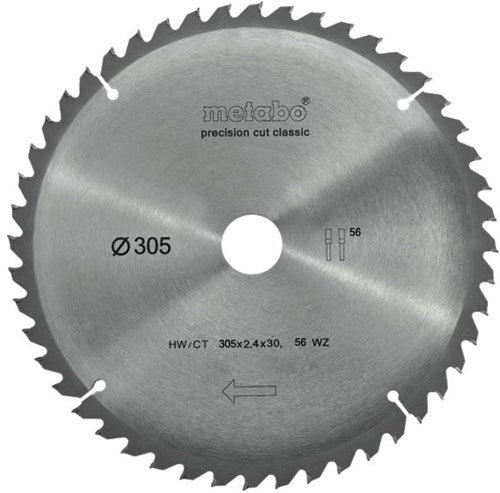 Metabo Kreissägeblatt Präzisionsschnitt HW CT ø 305 mm, 56 WZ 5°neg - 628064000