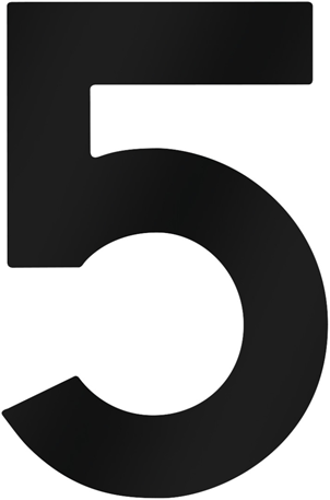 Metafranc Hausnummer 5 120mm schwarz - wu0424647
