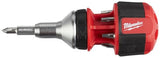 Milwaukee accessoires 8 in 1 compact ratcheting multi-bit schroevendraaier - 1pc - 4932471868