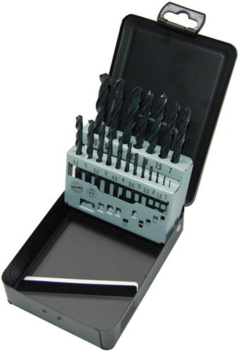 Milwaukee Zubehörset HSS-R Metallbohrer in Metallkassette (19-teilig) – 4932352468