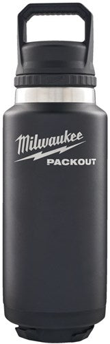Milwaukee packout™ 1065 ml fles met deksel zwart - 4932493468