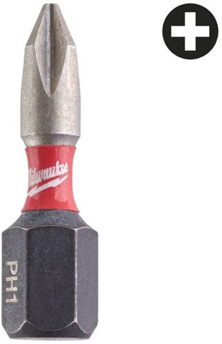 Milwaukee accessoires milwaukee schroefbit | shockwave | ph1 | 25 mm | 3 stuks - 4932500352