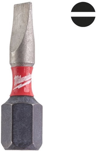Milwaukee-Zubehör Milwaukee-Schraubenbit | Schockwelle | sl0,8x5,5 | 25mm | 3 Stück - 4932500387