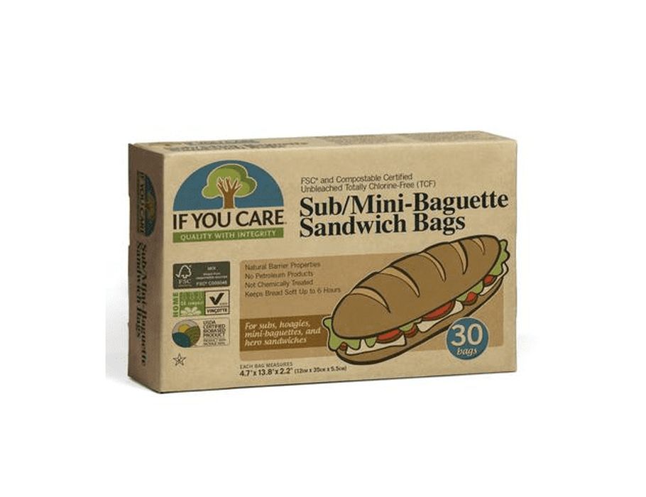If you care Mini-Baguette- und Sandwichbeutel, FSC, ungebleicht, 30 Stück. - 12x35x5,5cm