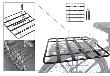 Steco mirage dragerverbreder 400x400mm aluminium zwart