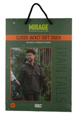 Mirage Regenmantel Niederschlag geschlossene Jacke - Größe L - Hergestellt aus Polyester weicher Berührung - Earl Grey