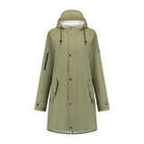 Mirage Regenmantel Niederschlag Trenchcoat - Größe S - Hergestellt aus Polyester weicher Berührung - Olivengrün