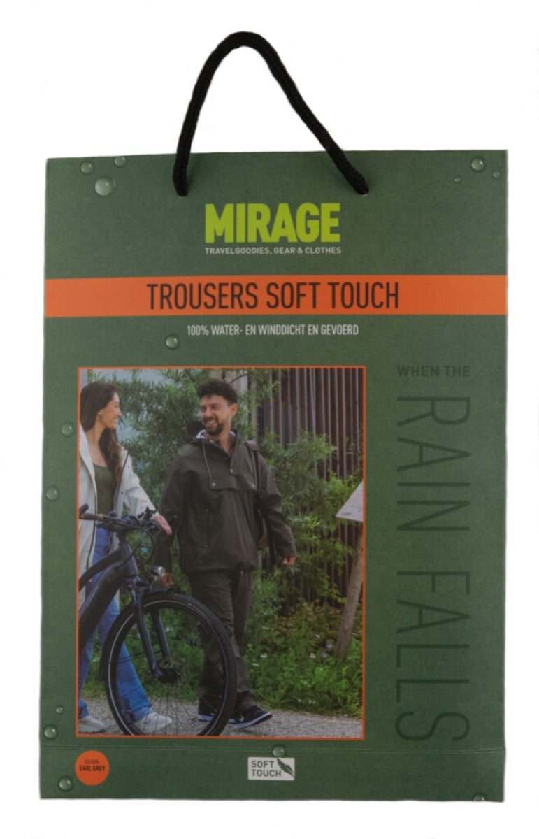 Mirage Regenhosen Niederschlag Hose weicher Touch - Größe L - Earl Grey