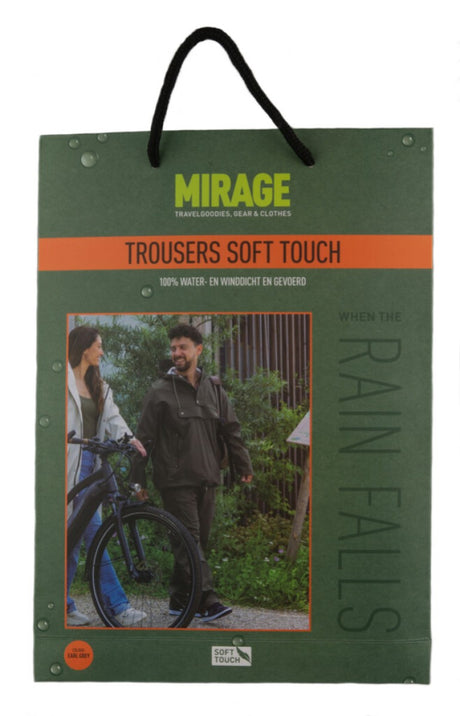 Mirage Regenhosen Niederschlag Hose weicher Touch - Größe L - Earl Grey