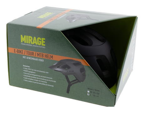 Mirage tour mtb-fietshelm , 55-58 cm - nta 8776, mat zwart