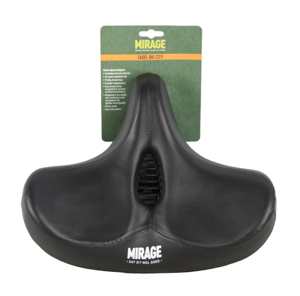 Buzaglo Mirage Sattel Tour Comfort mit Big-City-Federung, schwarz