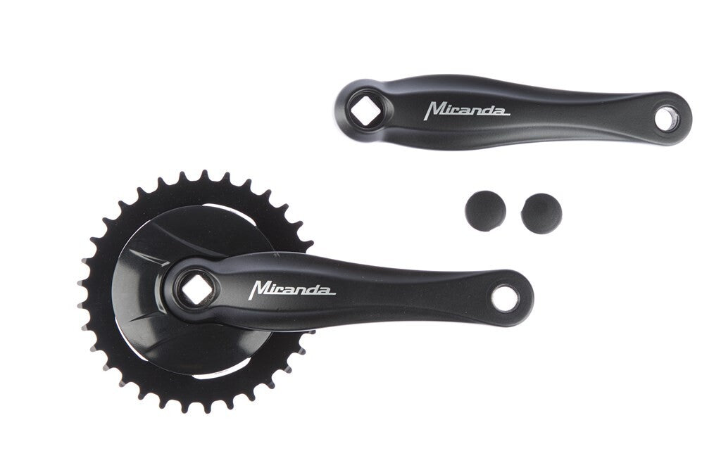 Miranda Beta 1 Kurbelgarnitur 33 Zähne 3 32 Zoll + Scheibe 9,2 cm schwarz