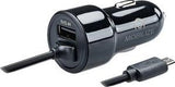 Mobilize USB-Autoladegerät Dual 4800 mA + Micro-USB-Kabel schwarz 1 m – 9540125