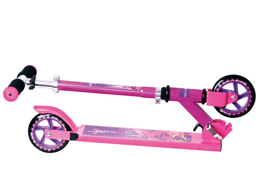 Muuwmi 2-Radkinder faltbares Fußbremse Pink Purple