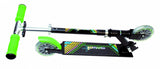 Muuwmi Neon 2-Rad-Kindstep LED Faltbares Fußbremse schwarz grün