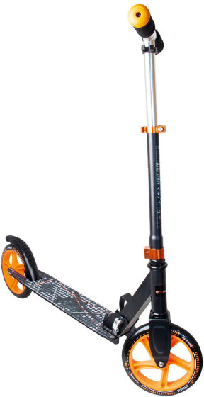 Muuwmi 2-Radkinder faltbar Fußbremse Schwarz Orange
