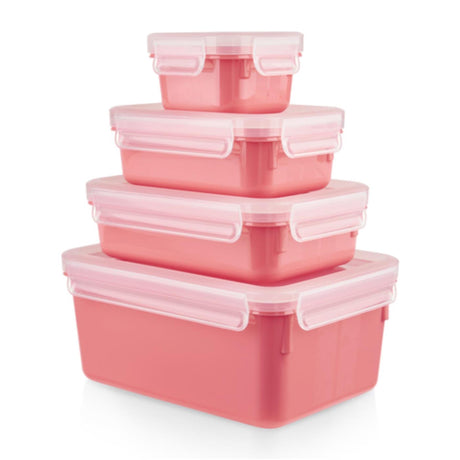 Tefal Masterseal Colour Aufbewahrungsbox-Set 4-teilig rosa (0,2l, 0,55l, 0,8l, 2,2l)