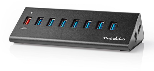 Nedis USB-Hub | USB-Micro-B-Buchse | USB-A-Buchse | 8-Port | 1 Stück - uhubup3810bk
