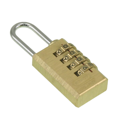 Nemef messing hangslot combinatie 22mm