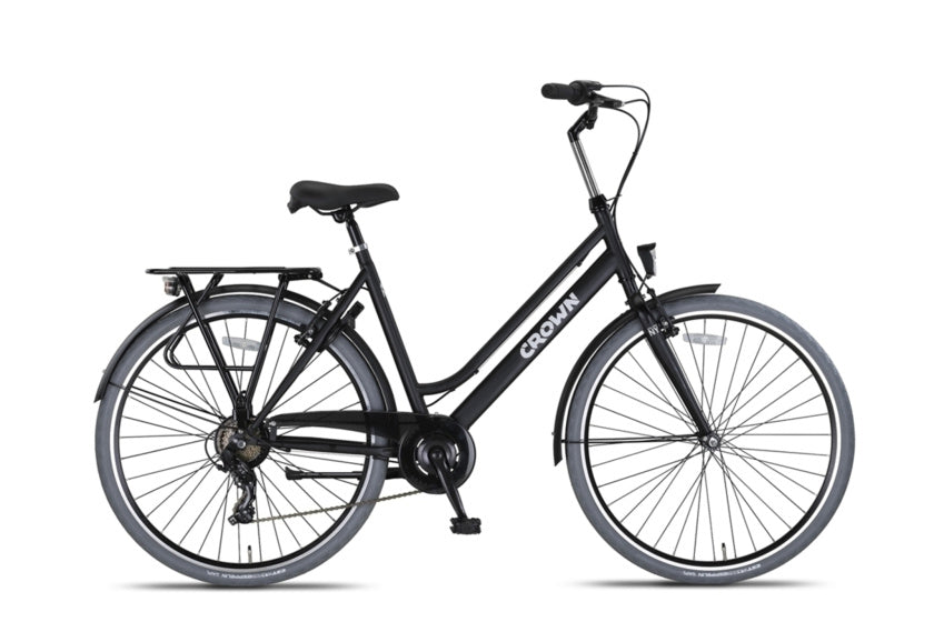 Crown New York 28 Zoll 53 cm Damen 7V V-Brems Mat Zwart