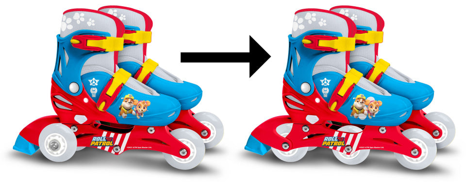 Nickelodeon Paw Patrol Einstellbare zwei in einer Skate-Größe 27-30