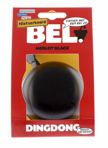 Fietsbel ding-dong staal 80 mm zwart