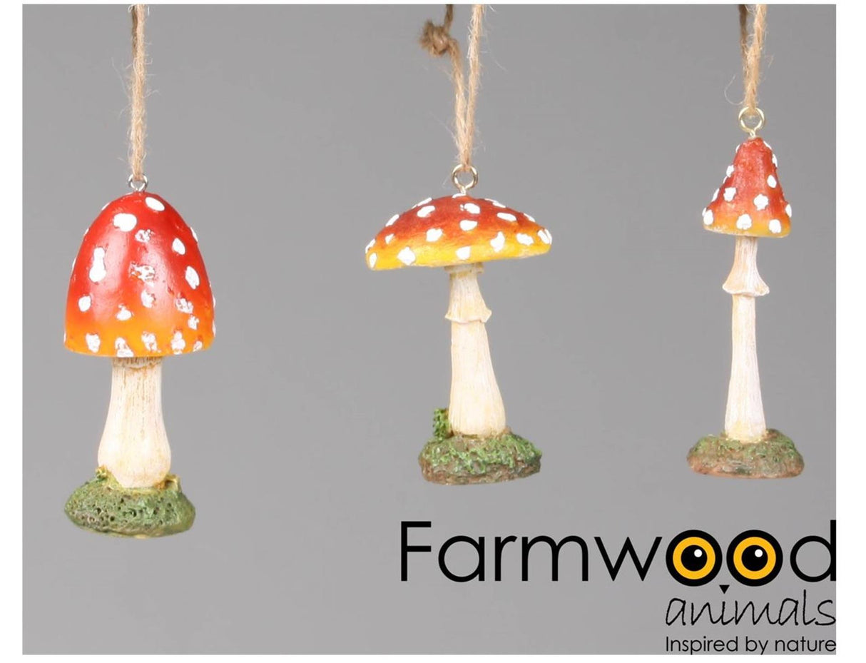 Farmwood Tiere Deko-Hänger Pilz 7cm