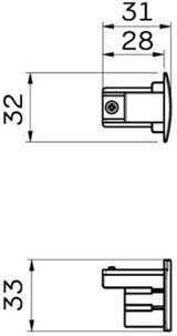 Nordic Endkappe für. Schiene schwarz 3-phasig 5050301