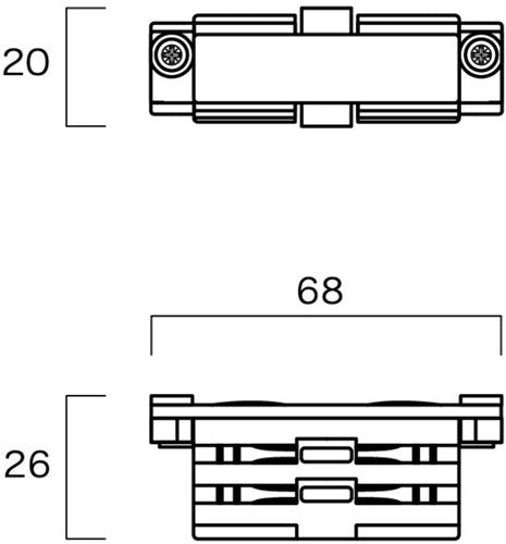 Nordic-Kupplungsstück für. Schiene schwarz 3-phasig 5050027