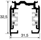 Nordic-Schiene weiß 3 Phasen 4 Meter 5050011