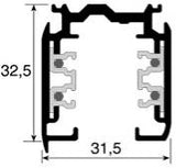 Nordic Rail schwarz 3 Phasen 2 Meter 5050006
