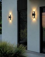 Enzo nordlux wandlamp aludra rond dubbel 2x e27 zwart ip54 - 4800943