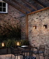 Enzo nordlux wandlamp aludra rond e27 bruin ip54 - 4800942