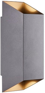 Enzo nordlux wandlamp nico vierkant 2x gu10 antraciet ip54 - 4800919