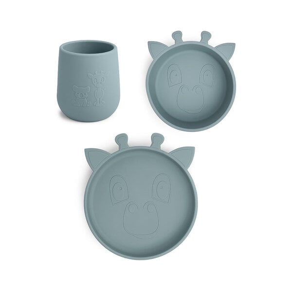 Nuuroo Nuuroo Judi Silicone Dinner Set da 3 pacchetti Giraf