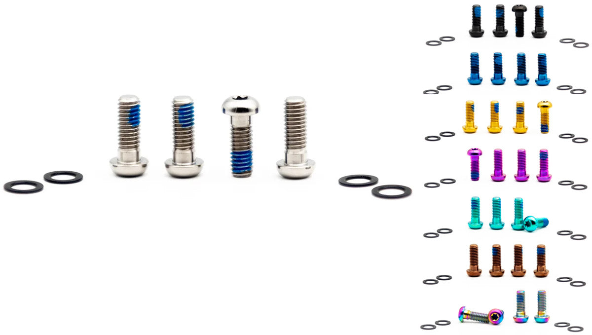 Oak Components Titanschrauben-Set M6x16 für Bremsadapter (4 Stück)