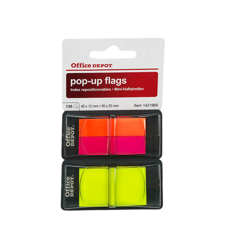 Office depot pop-up flags labels 3 kleuren 130 stuks